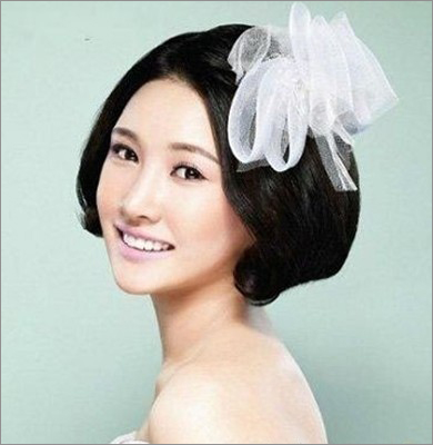 韩式短发新娘发型 打造清纯美人