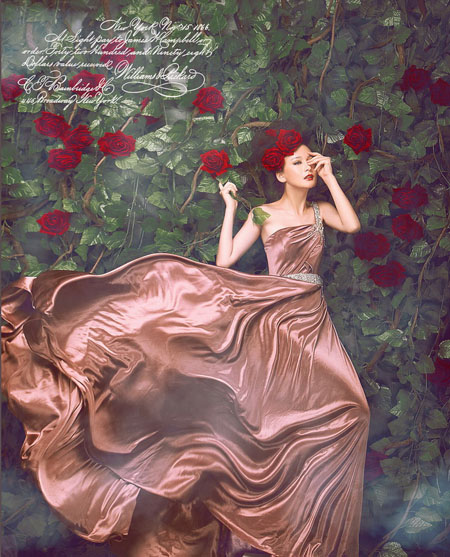 火红的玫瑰恋人:爱恋主题实景影棚花墙设计