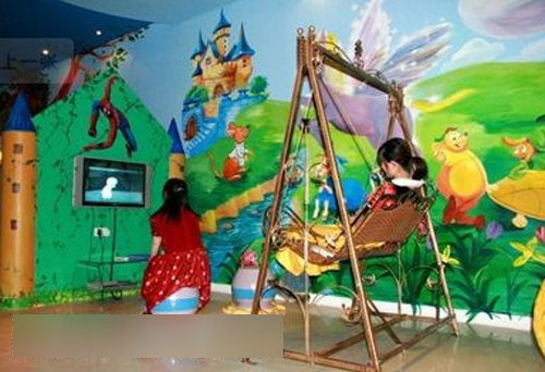 西瓜头儿童摄影装修设计,一座儿童乐园式的影