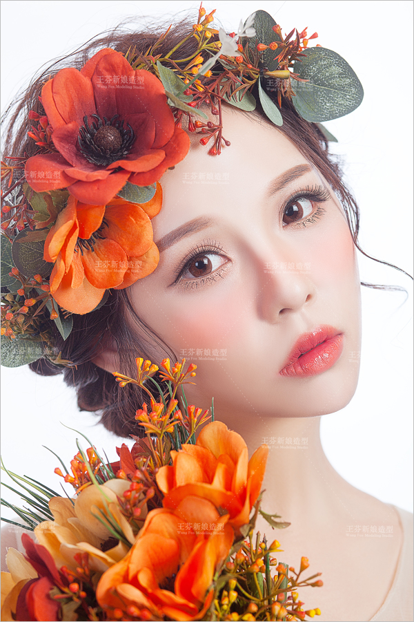 甜美可爱的日系新娘发型欣赏_妆面赏析_影楼化妆_黑光
