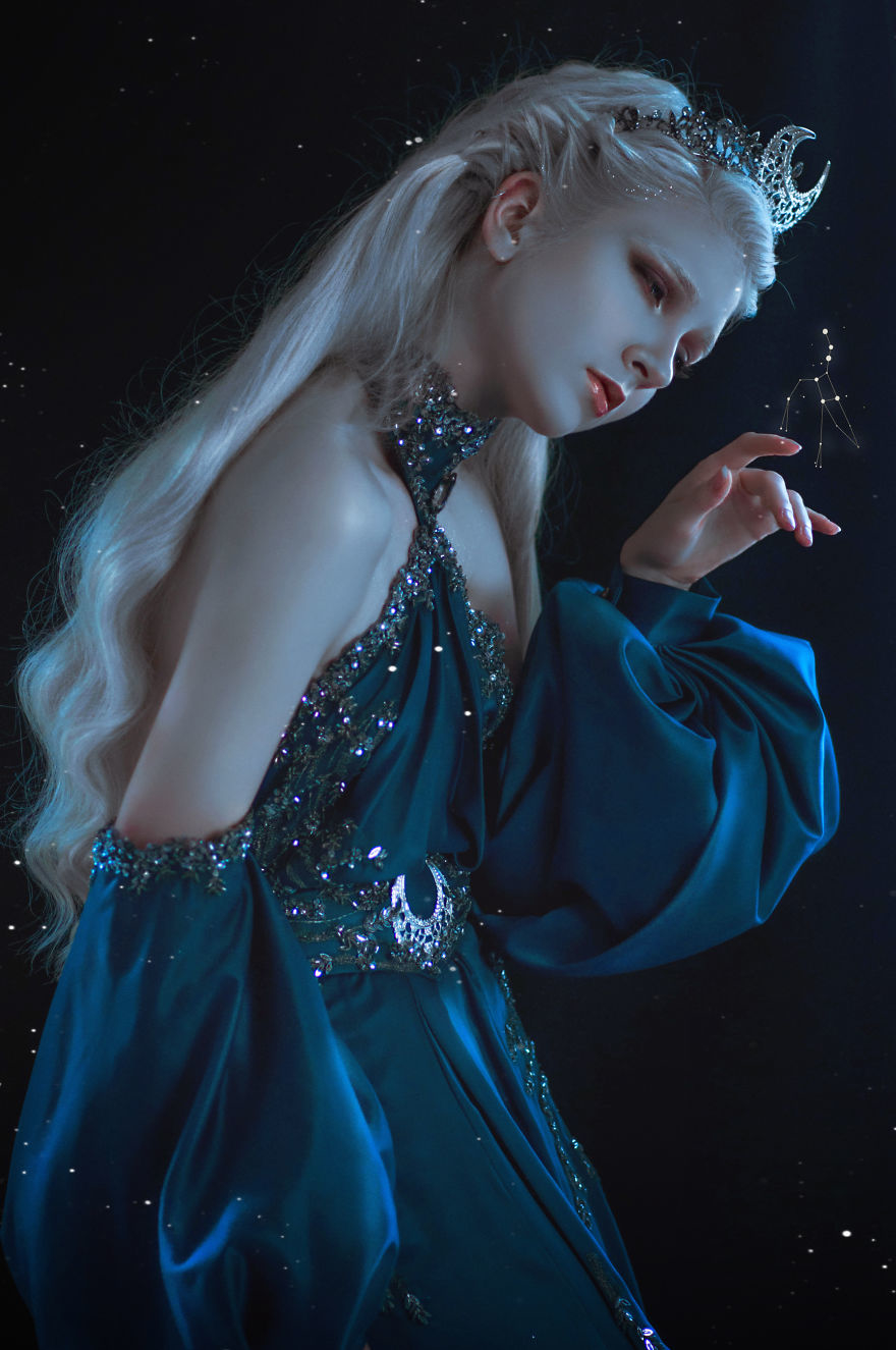 冷艳女王般魔法肖像lillianliu数字艺术摄影作品
