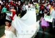 最新影楼资讯新闻-青岛街头上演惊艳婚纱秀2006-9-22