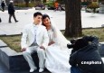 最新影楼资讯新闻-北京新人街头拍摄美丽“冻”人婚纱照