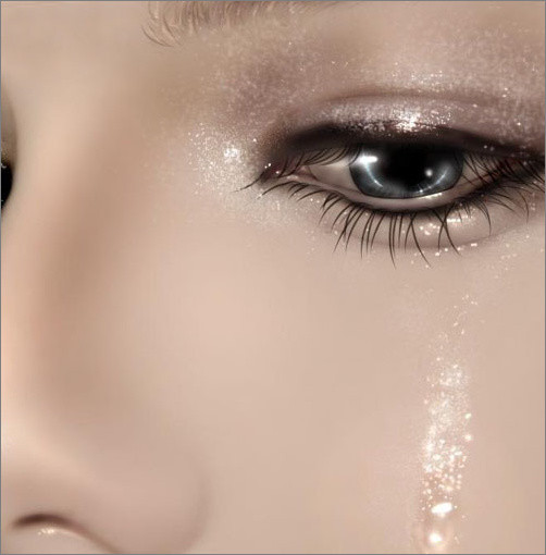 Photoshop鼠绘教程：绘制MM流泪的眼睛