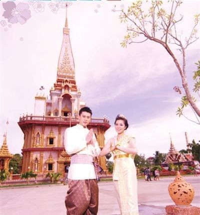 穿着婚纱游泰国(图)