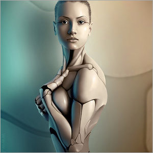 女人变身机器人图片