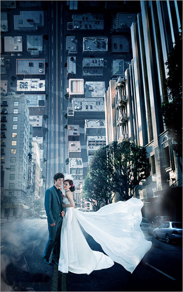 另类婚摄 婚纱照也有“盗梦空间” 婚纱摄影