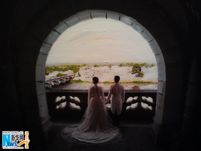欧式美景 “晶女郎”与老公的唯美油画婚纱照 婚嫁资讯 婚纱摄影