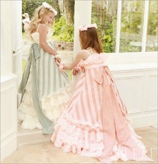 粉嫩童话的公主花童裙 婚礼用品 婚纱礼服