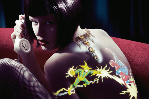 法国摄影师Marc Philbert 人体摄影 投影“刺青” 