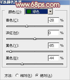 PS给草地上的婚纱美女加上甜美的淡绿色