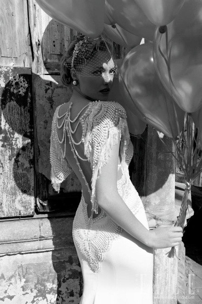 性感复古婚纱 演绎好莱坞黑白影像时代 婚纱礼服