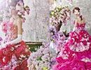 花海中的迷人新娘--绝美花朵系宫廷婚纱