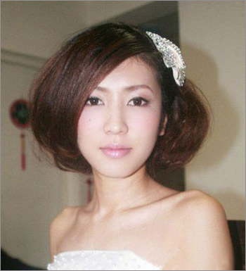 温婉甜美的韩式新娘造型