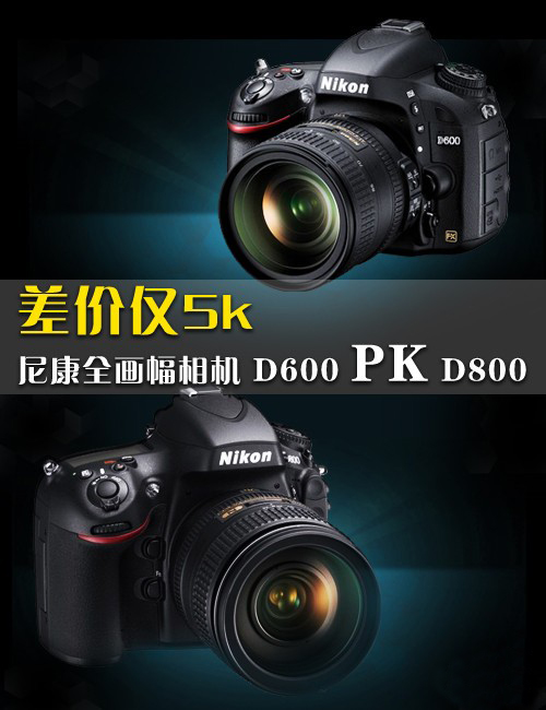 差價(jià)僅5k 尼康全畫幅單反D600 PK D800