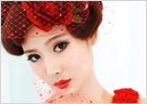 2013年新娘红色礼服妆面造型