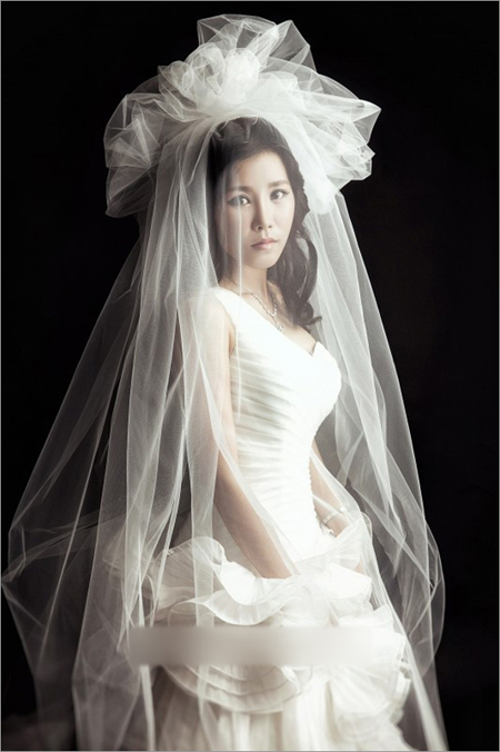 浪漫婚纱写真 新娘头纱 创意化妆造型