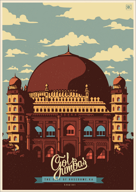 印度古典风格浓郁的旅游海报设计欣赏