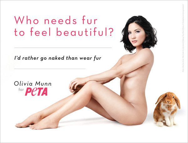 PETA 全裸人体写真广告