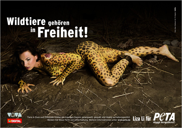 PETA 全裸人体写真广告