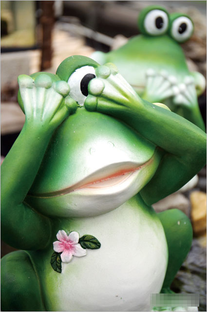 青蛙雕塑摄影