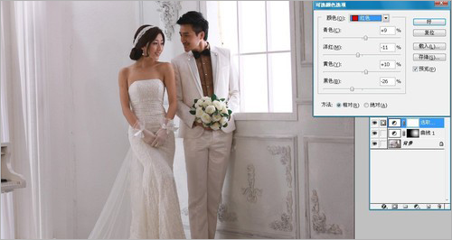 韩式风格婚纱照 PS教程