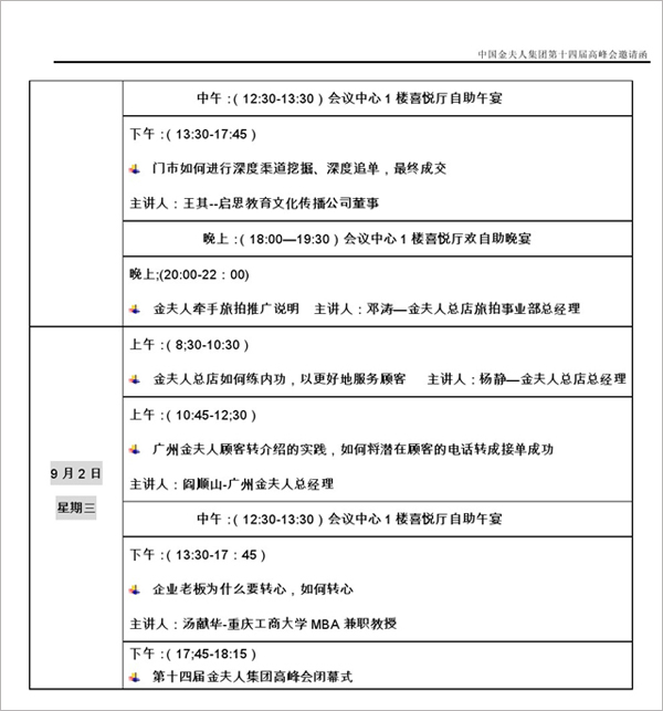 金夫人第十四届高峰会六大亮点**揭秘