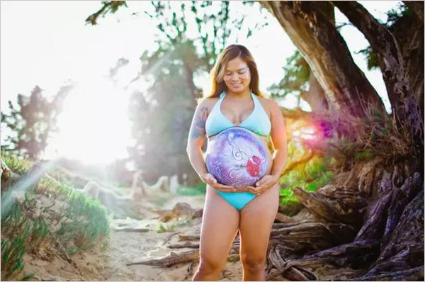 国外摄影师拍的创意的孕妇照，太美了！