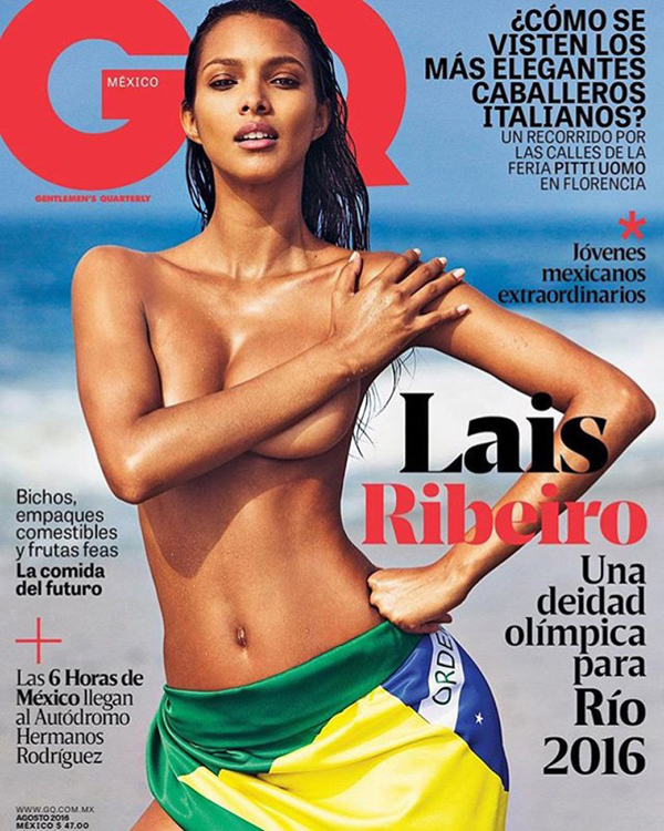 超模Lais Ribeiro演绎《GQ》时尚杂志大片