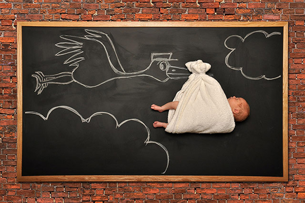 国外创意婴儿摄影 黑板大冒险