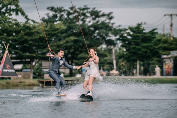 泰国摄影师创意滑水婚纱摄影欣赏
