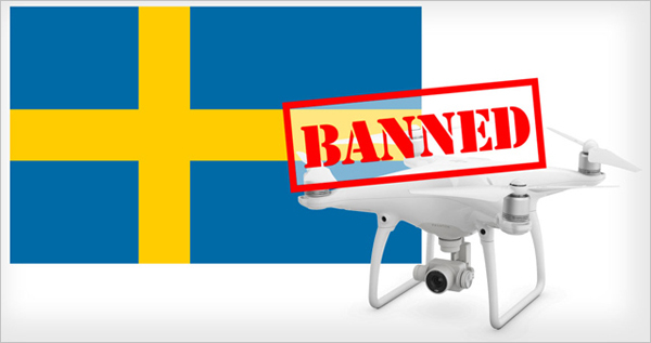 瑞典出台规定禁止在公共区域使用无人机拍摄