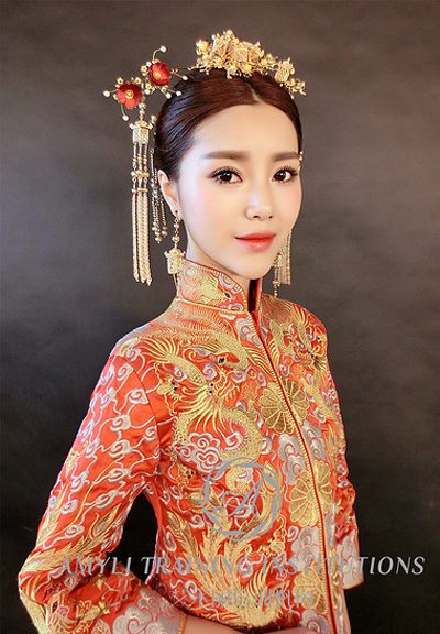 中式新娘发型 打造新娘古典气质之美
