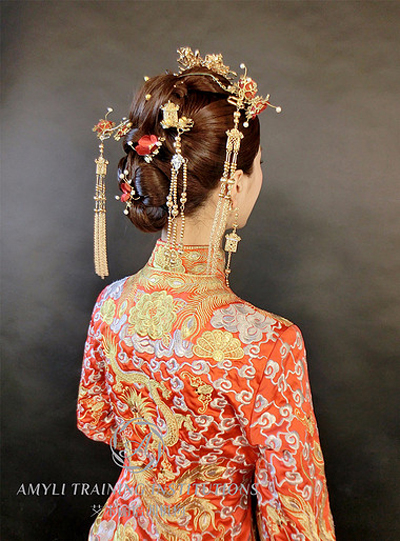 中式新娘发型 打造新娘古典气质之美