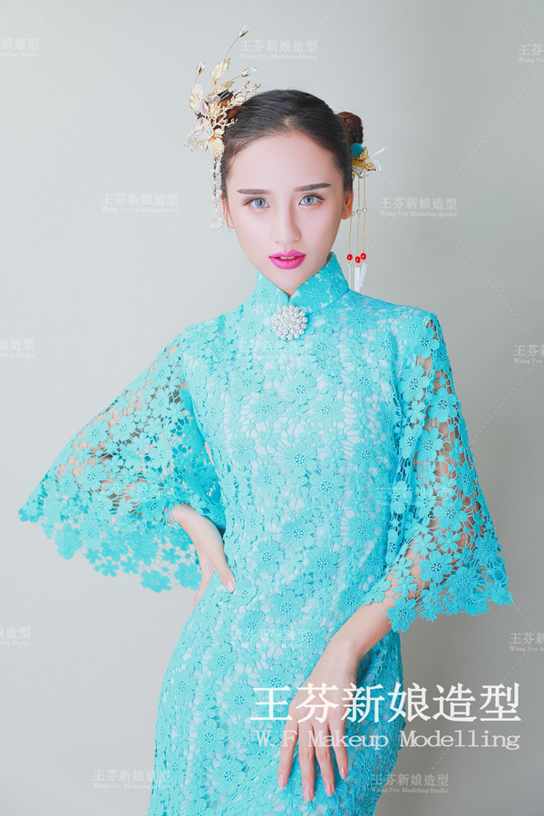 2017时尚旗袍新娘造型 突显出中国风的独到韵味