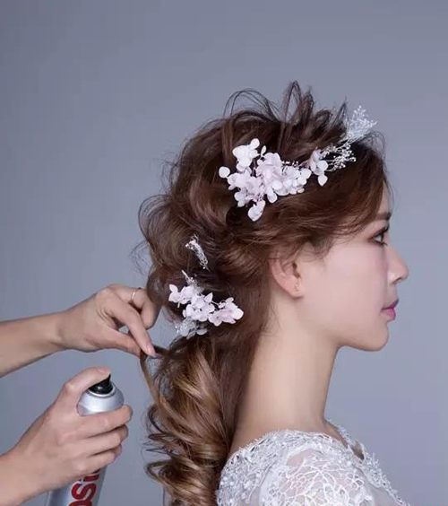 甜美浪漫的新娘编发教程 打造仙女级发型