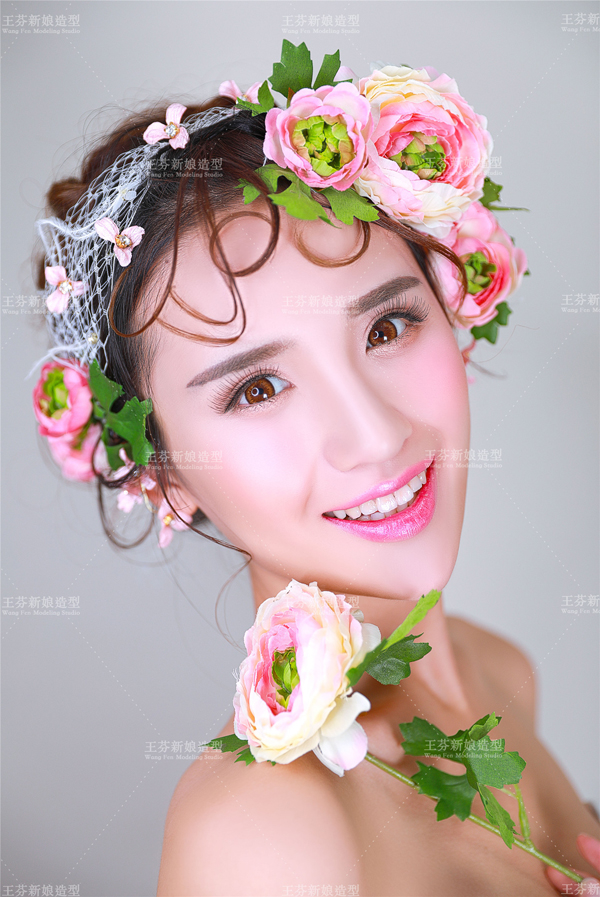 韩式新娘发型鲜花系列 花团锦簇清新雅致