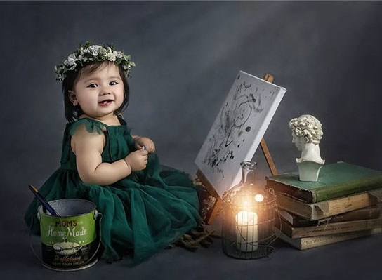 最新影楼资讯新闻-摄影教程：周岁宝宝的多样化造型与场景设计