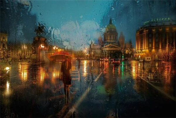 在雨中用摄影创造一幅幅浪漫的油画