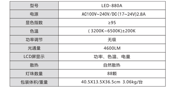 耐思优品推介：LED平板摄影灯LED-880A