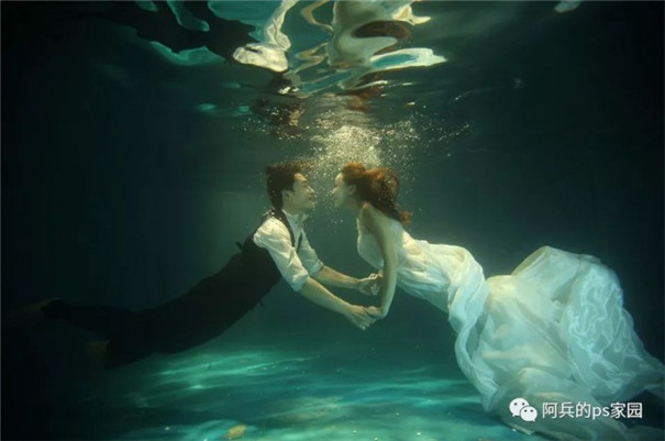 婚纱写真：水下婚纱照调修案例