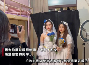 最新影楼资讯新闻-女大学生开单身婚纱馆给同学拍写真，网友：寝室还缺人吗？